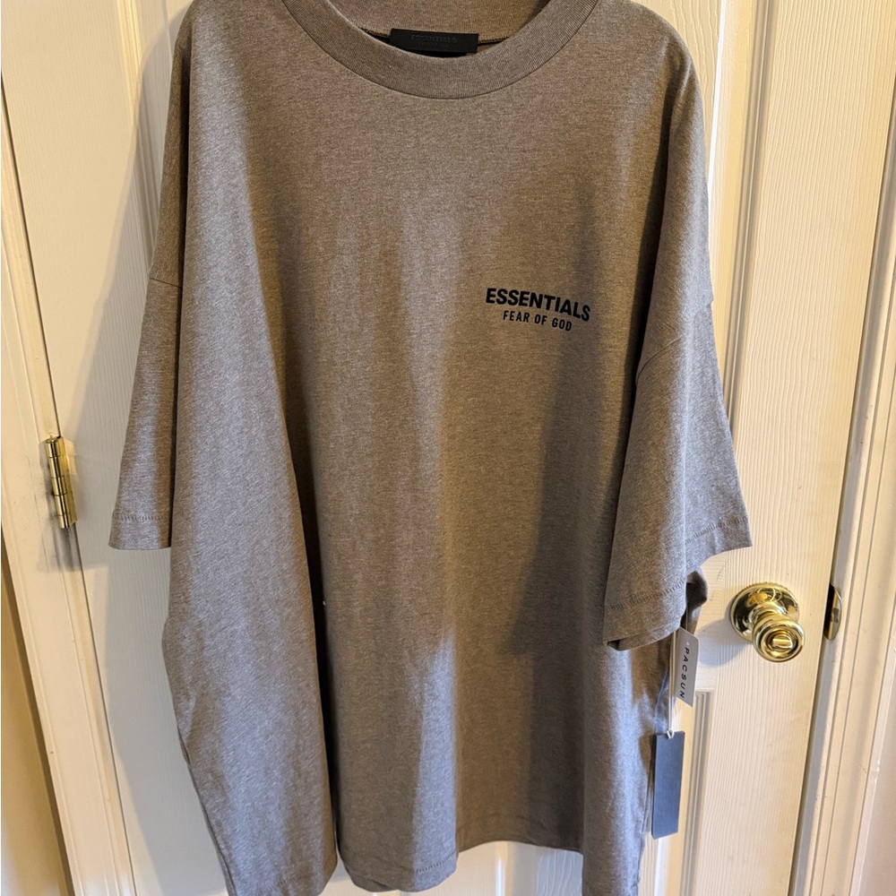 Fear of God ESSENTIALS Heather Gray Short-Sleeve Logo Tee